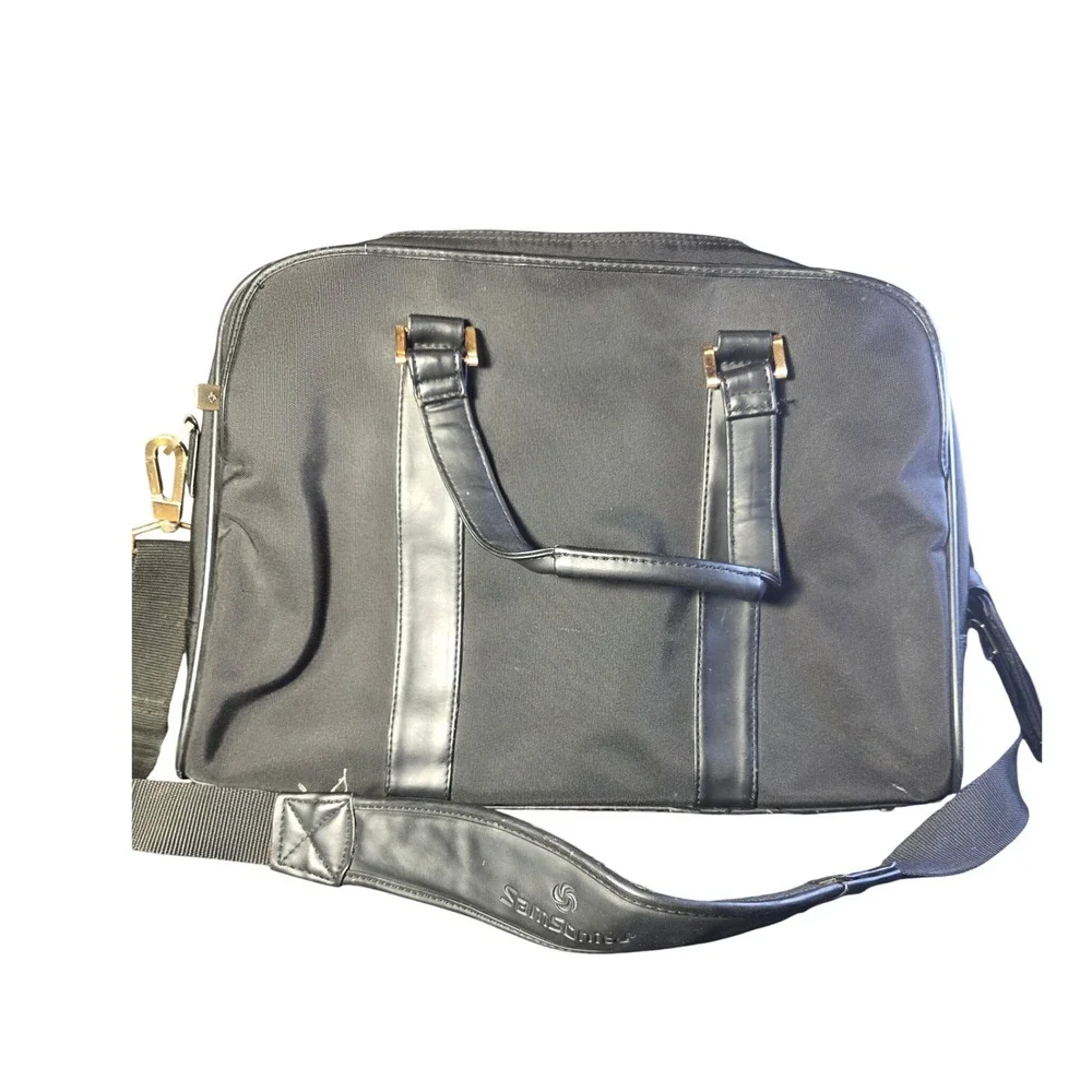 Samsonite Black Ballistic Nylon Laptop Briefcase Messenger Bag Travel Work
